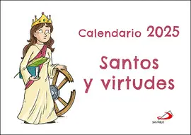 CALENDARIO DE PARED SANTOS Y VIRTUDES 2025