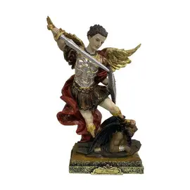 FIGURA SAN MIGUEL CON DORADOS. 30 CM